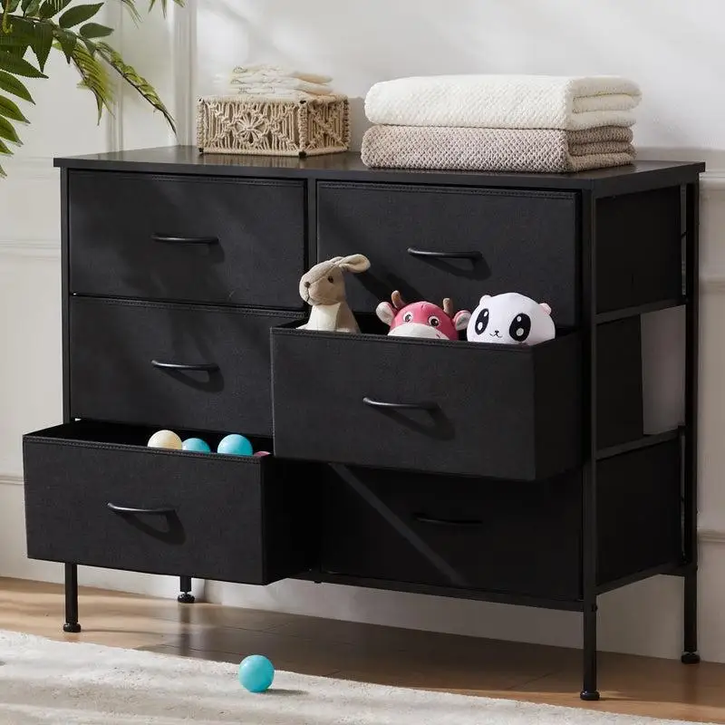 

!Dresser for Bedroom, Drawer Dresser Organizer Storage Drawers Fabric Dresser with 6 Drawers, Chest of Drawers with Fabric Bins