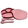 Silicone Children's Meal Plate Supplemental Meal Plate Children's Suction Cup Silicone Meal Plate Drop-proof Suction Cup Bowl 6