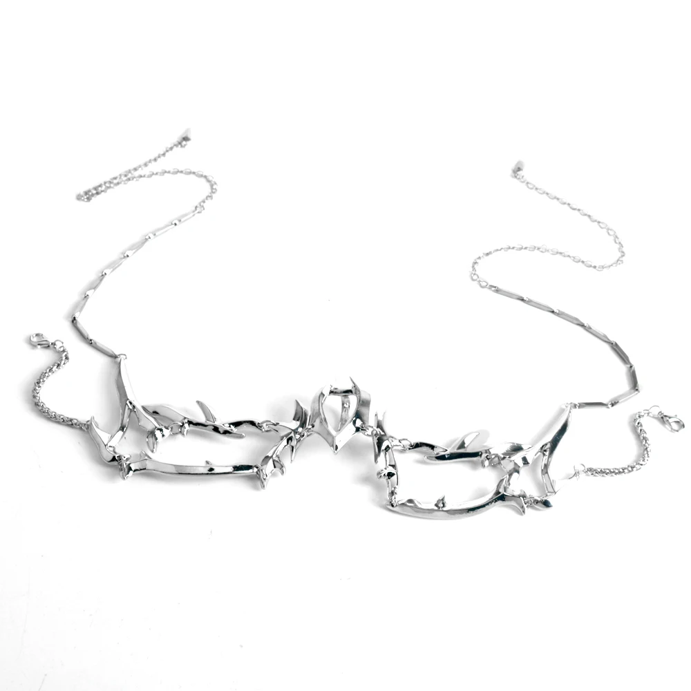 Creative Alien Decent Jaw Lips Ring Mechanical Mask Cosplay Punk Style Metal Chain Wearing Jewelry Masquerade Party Accessories