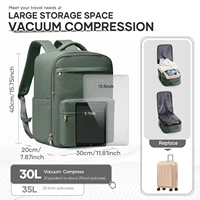 Ryanair 40x30x20 Travel Backpack Vacuum Compression Backpack , Wizzair Cabin Bag 15.6" Laptop Travel Bag，Storage Bag, Schoolbag 2