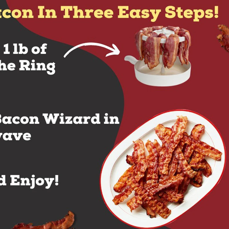 Bacon Maker Barbecue Rack Microwave Barbecue Rack Bacon Plastic