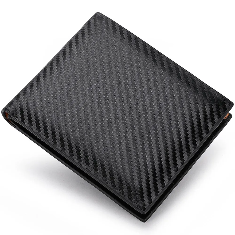 Carbon Fiber Wallet Men's Card Bag Integrated Zipper Change Bag Holder