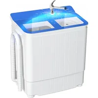 Portable washingmachine and dryer, 14.5 pound mini washing machine combined with rotary dryer, compact twin drum washing machine 1