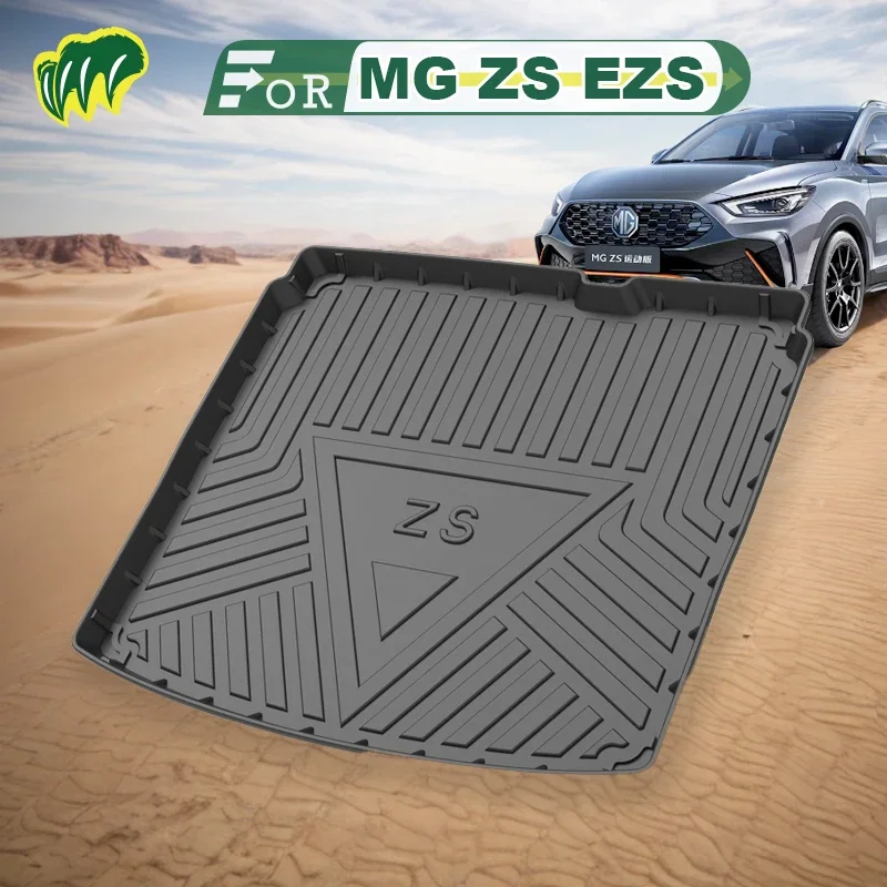 

For MG ZS EZS 18 19 21 2020 2017-2022 Custom Fit Car Trunk Mat All Season Black Cargo Mat 3D Shaped Laser Measured Trunk Liners