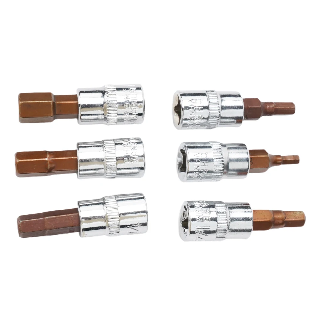 6Pcs 1/4 Zoll Schraubendreher Bit Sockel Set Hex Schraube Fahrer Bits H3-H8 Schraubendreher Zubehör Für Drehmoment Spanner Ratsche – Detail 7