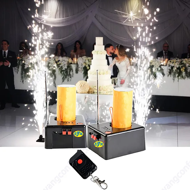 2 Receiver Cold Fountain Weddings Fireworks Spark Bases 1 Remote Control Wireless Mini Pyrotechnics System For Party Festival