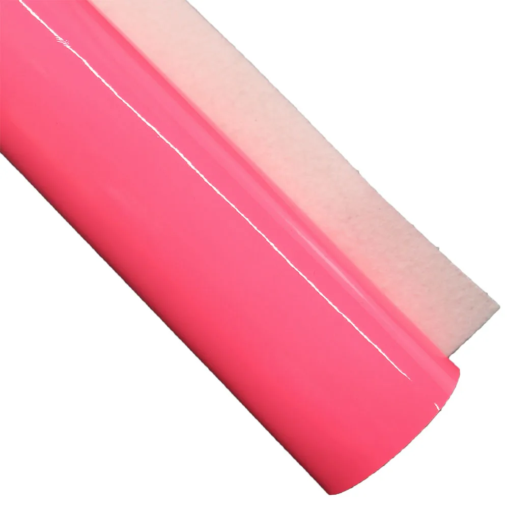 20/50x120cm Roll Neon Pink Orange Green Yellow Mirror Faux Synthetic Leather Fabric For Bag Bows Sewing Craft DIY CN417