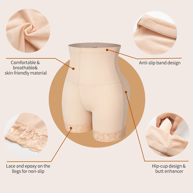 Butt Pads For Bigger Butt, Lace Butt Lifting Shapewear Thicker Tummy  Control Padded Underwear For Women