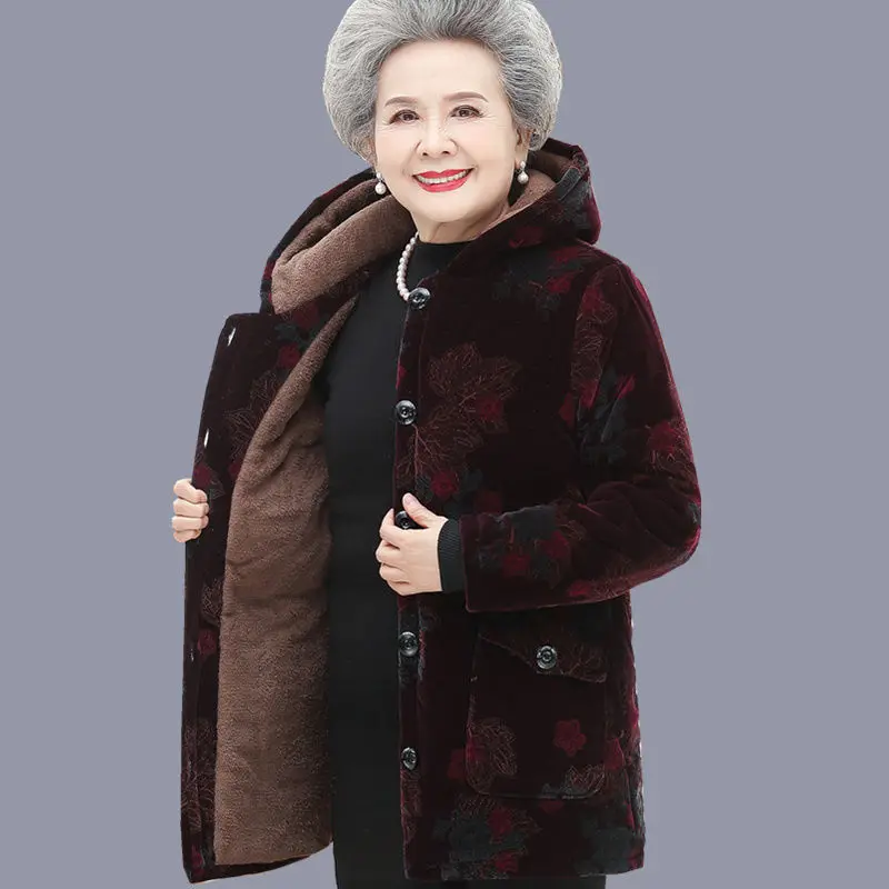 Winter Jacket Ladies Grandma Womens Autumn Coat Grandma Womens