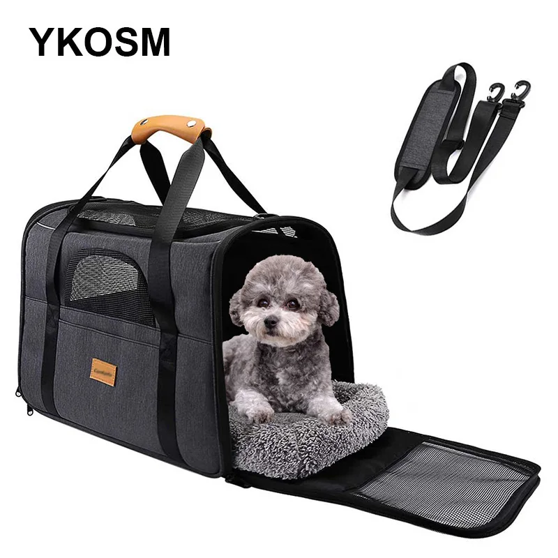 

Pet Travel Bag Breathable Dog Carrier Bag Portable Puppy Cat Handbag Durable Oxford Pet Shoulder Bag Mesh Outdoor Pet Slings Bag