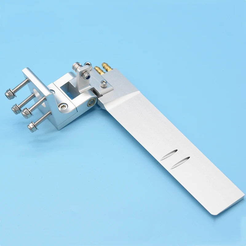 1pc RC Boat Timone In Lega Di Alluminio CNC Di Alta Qualà 68x160mm Con Doppio Prelievo D'acqua Per Barca Rc - Foto 5