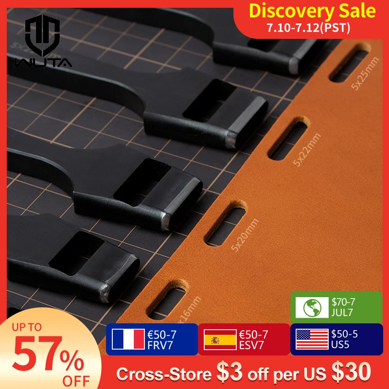 WUTALeatherBeltHolePuncherOvalHoleStrapWatchBandFlatPunches