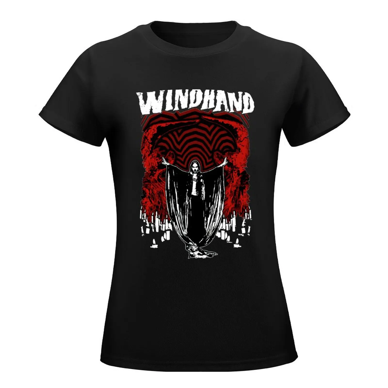 Фото Windhand-D?om-металлическая футболка Stoner-Rock, женская одежда с графическим принтом, милые топы, роскошная дизайнерская одежда для женщин №5