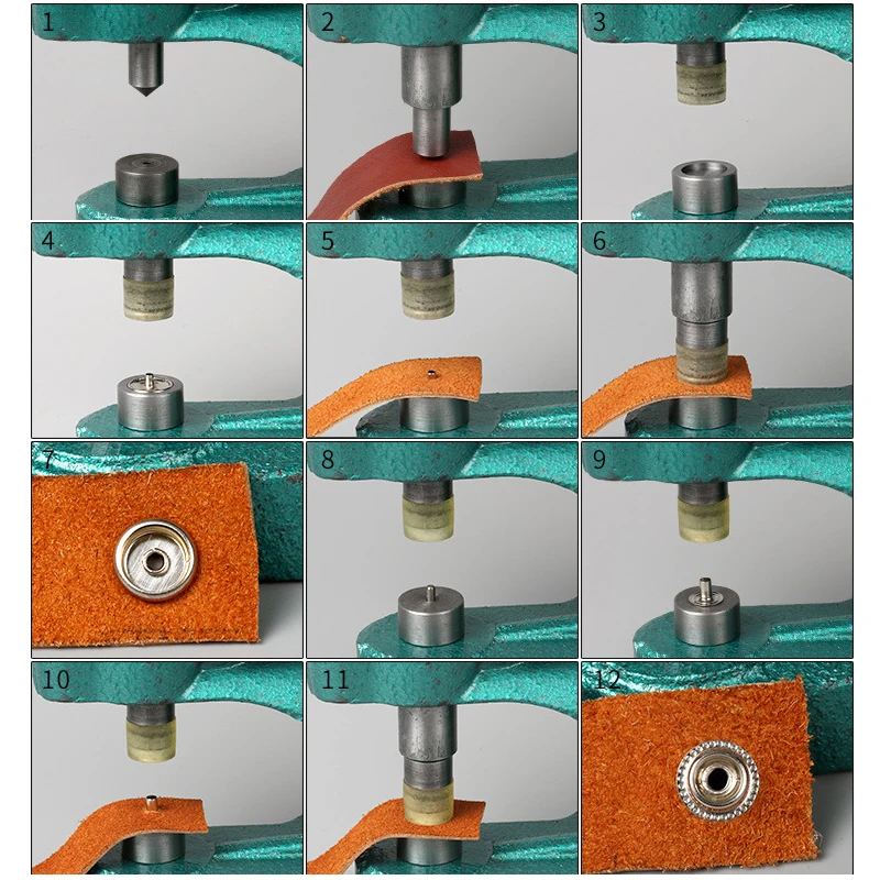 Brass Fastener Snap Kit Heavy Duty Snap Button Dies For Handmade Manual Press Machine