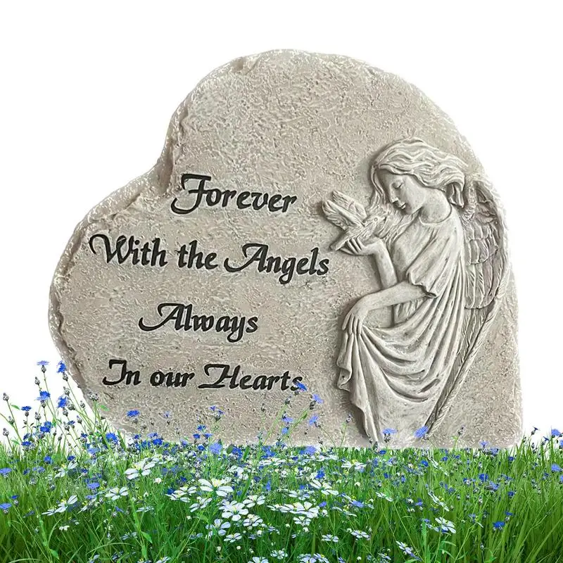 

Dog Memorial Stone Gifts Pet Tombstone Pet Memorial Stones For Dogs With Engraved Ornament Angel Memorial Stone Resin Tombstone