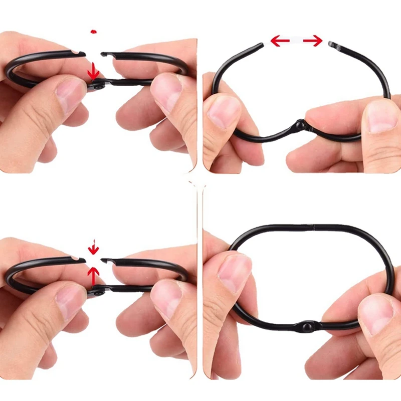 Open Shower Curtain Hook Rings 12 Pcs for Rod Hooks Metal Bathroom shower curtain clips