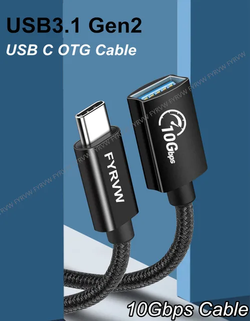 Adaptateur et convertisseur OTG Câble 3 en 1 Type-C vers USB-C 4K