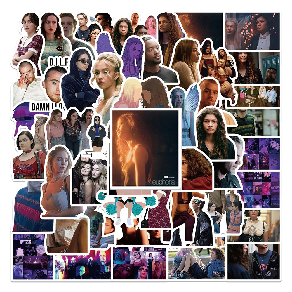 

10/30/50PCS Popular TV series Euphoria Season 2 Stickers DIY Laptop Luggage Skateboard Graffiti Decals Sticker