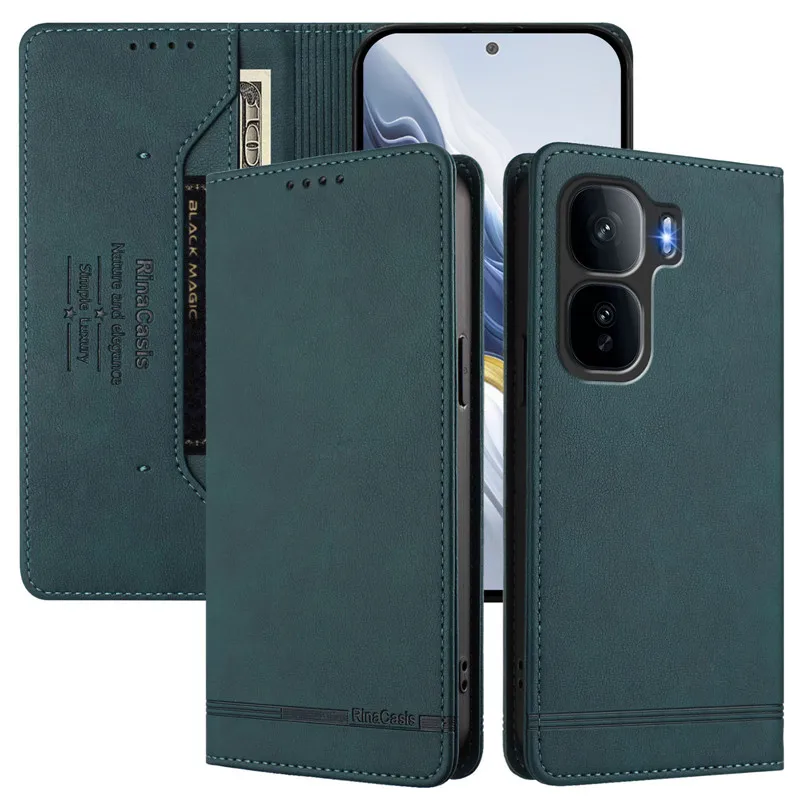 Retro Leather Anti-Theft Wallet Flip Case with Magnetic Hasp and Card Slot