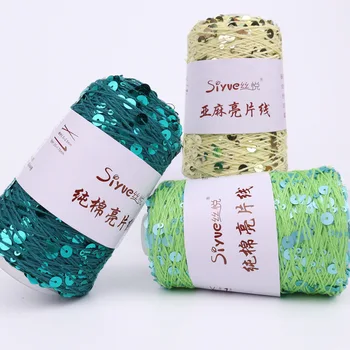 Sequin Cotton Knitting Yarn 1