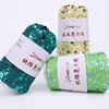 100g 3mm+6mm Sequin Pure Cotton Yarn, Hand Woven DIY Fashion Clothes and Accessories Crochet Thread, Birthday Gift Knitting Yarn 1