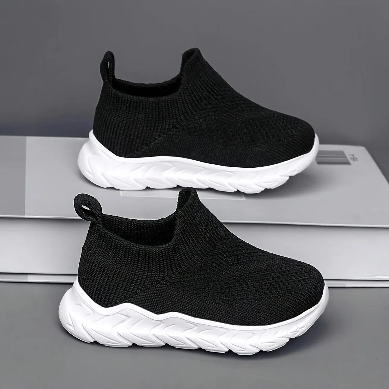 Super-Breathable Baby Boys Woven Slip-On Sneakers-Featherweight for Easy On/Off-Fashion Solid Colors Ideal for Walking