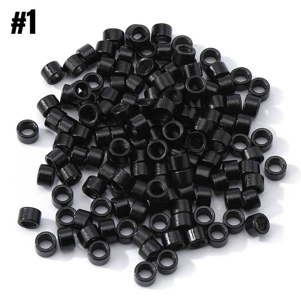 1000Pcs 4mm Screw thread rings Links Beads for I Tip Hair Extension Tools 6 Colors Optional