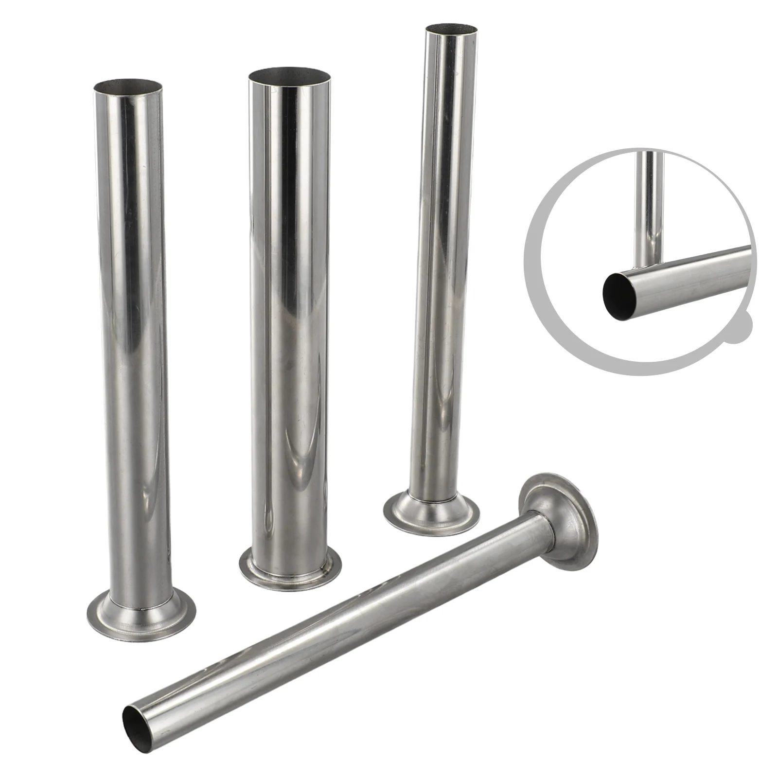 4pc 185/190mm Sausage Stuffing Tubes Stainless Steel Meat Grinder Making Funnel Stuffer For Fits Manual Or Electric Meat Grinder