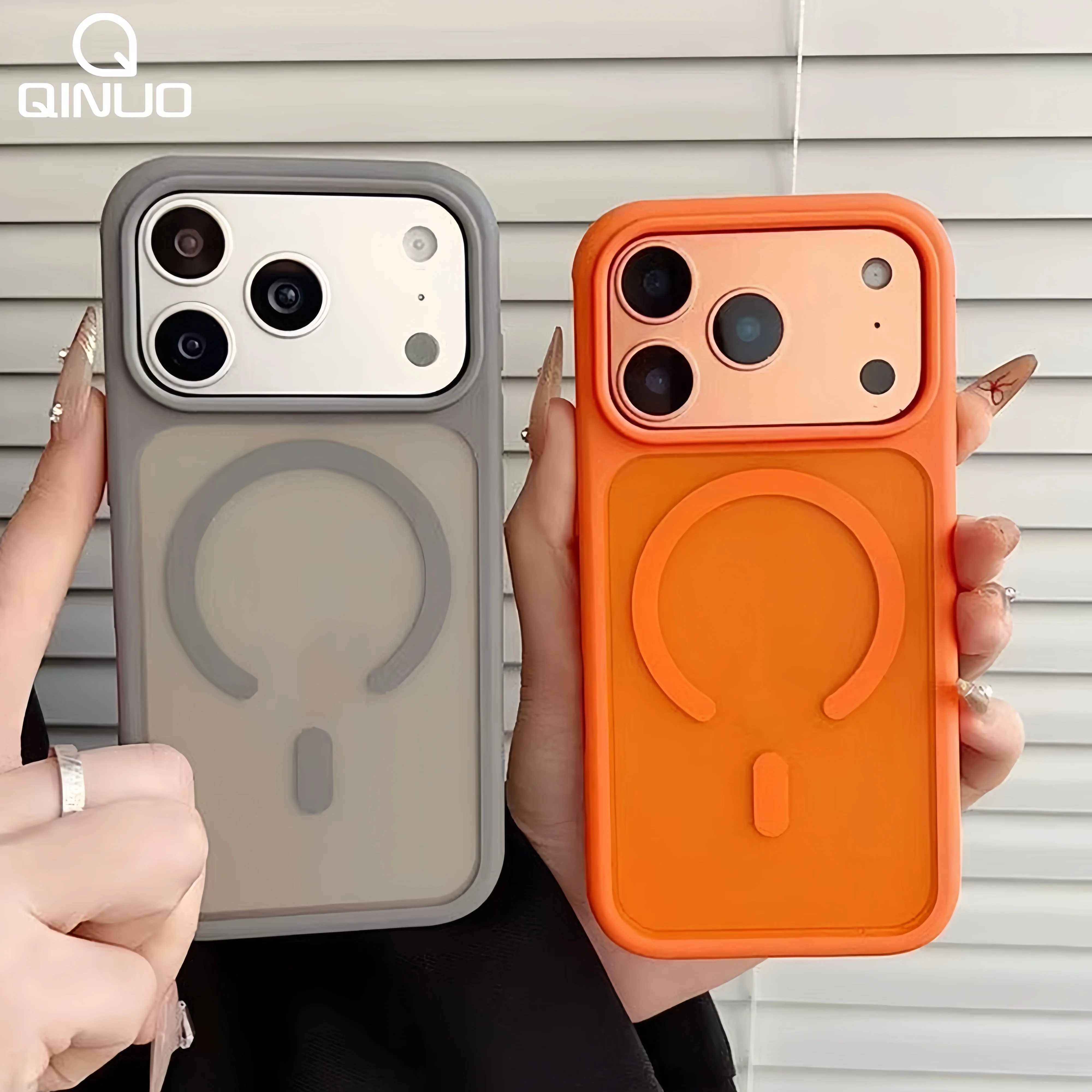 Magnetic Matte Clear Shockproof Translucent Case with MagSafe Compatibility