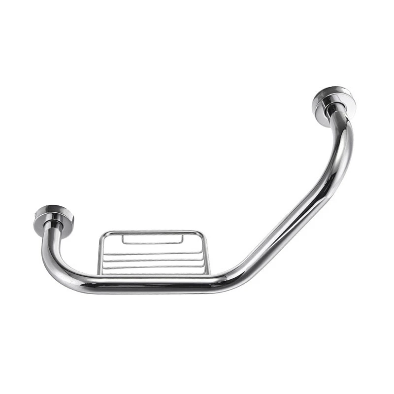 

Stainless Steel Bathroom Grab Bar With Soap Holder Bathtub Safety Handle Bath Shower Tub Anti Slip Handrail Grip