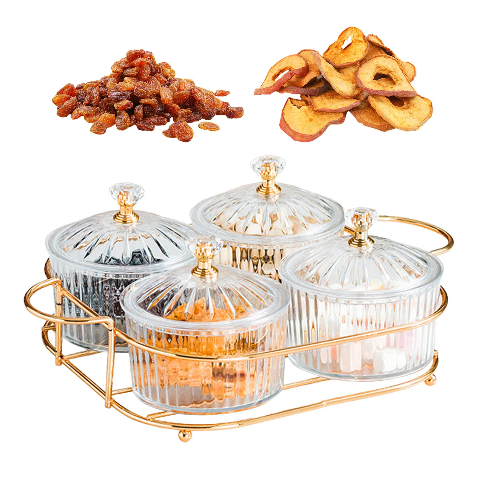 Snack Serving Bowls Dried Fruit Tray With Lid Serving Dishes Compote