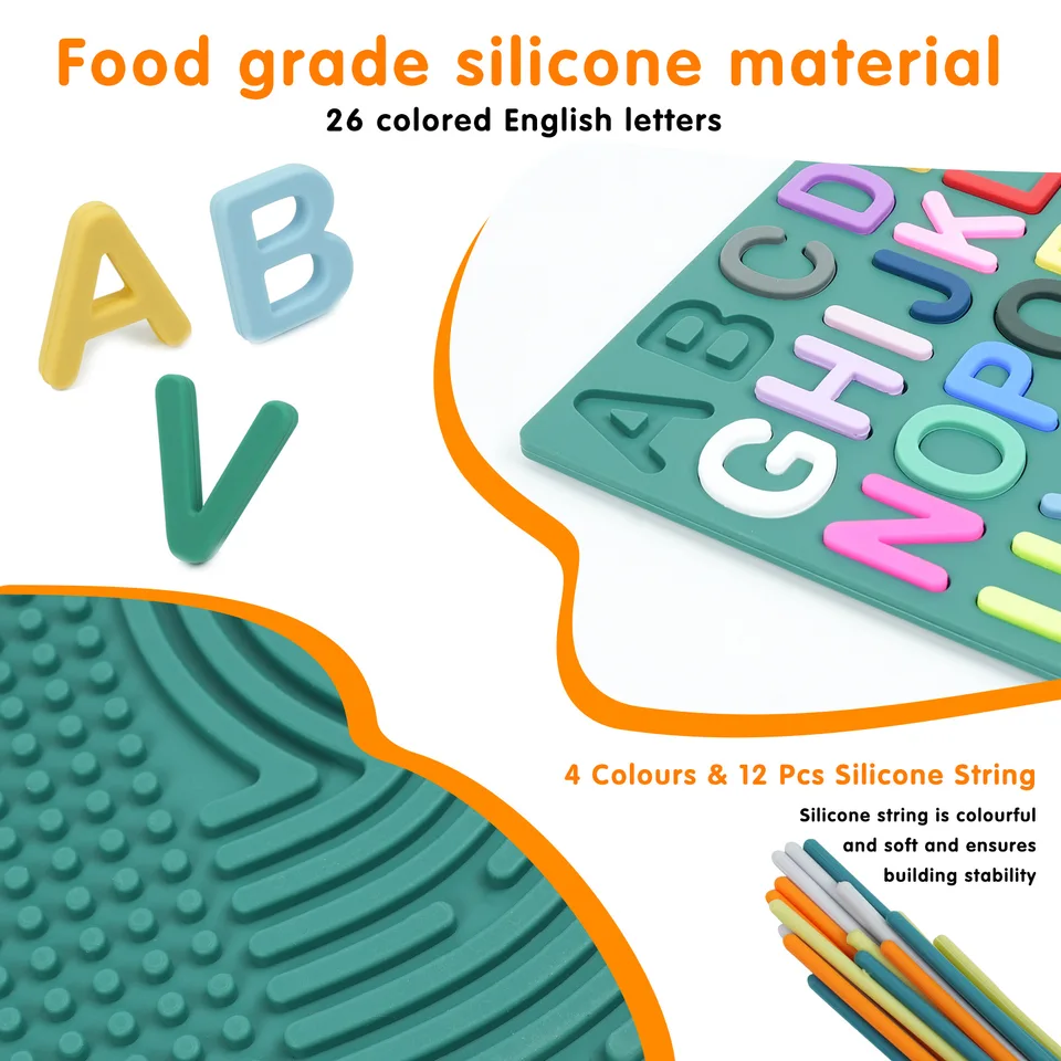 Sensorisches Aktivitätsbrett Aus Silikon - Doppelseitig Mit 11 Schnüren | Beruhigung Bei Stress & ADHS | Taktiles Spielzeug