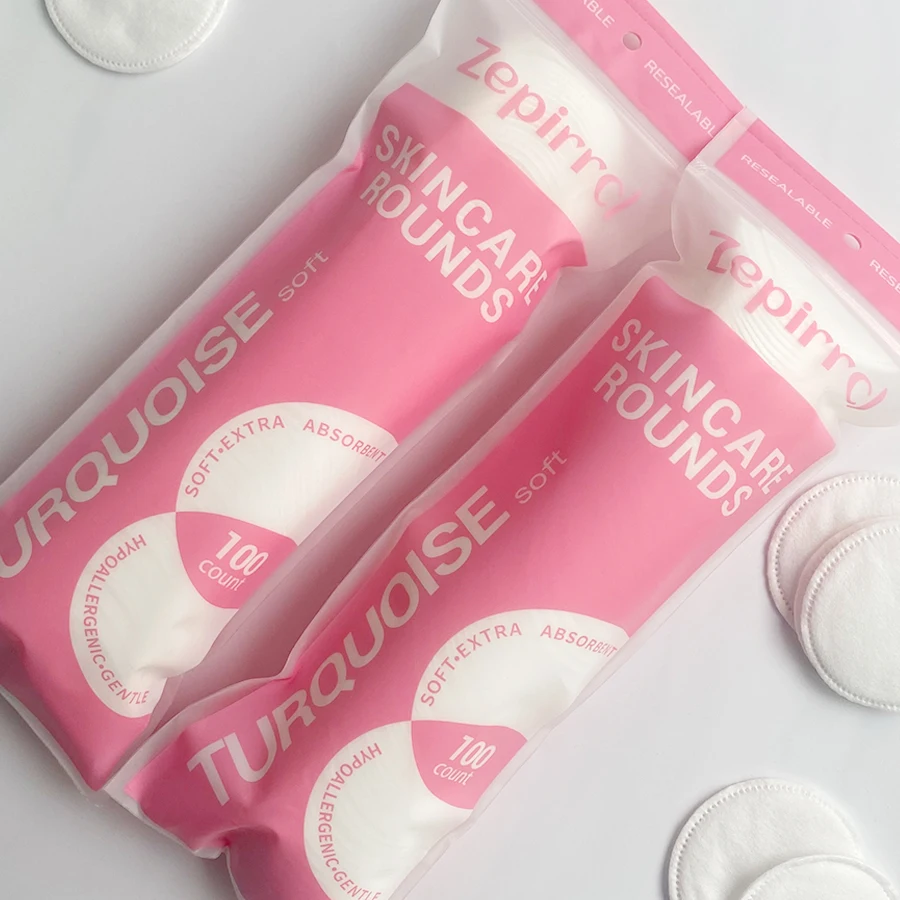 Disposable High-Quality Round Makeup and Cleansing Pads, Soft and Skin-Friendly, for All Skin Types, Portable Pack