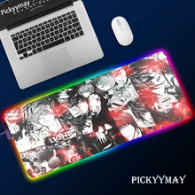 Death Note Gaming LED Mouse Pad RGB Backlight Mat 900x400 Gamer XXL Computer Mousepad CSGO Hyper Non Slip Rubber Desk Mat For PC