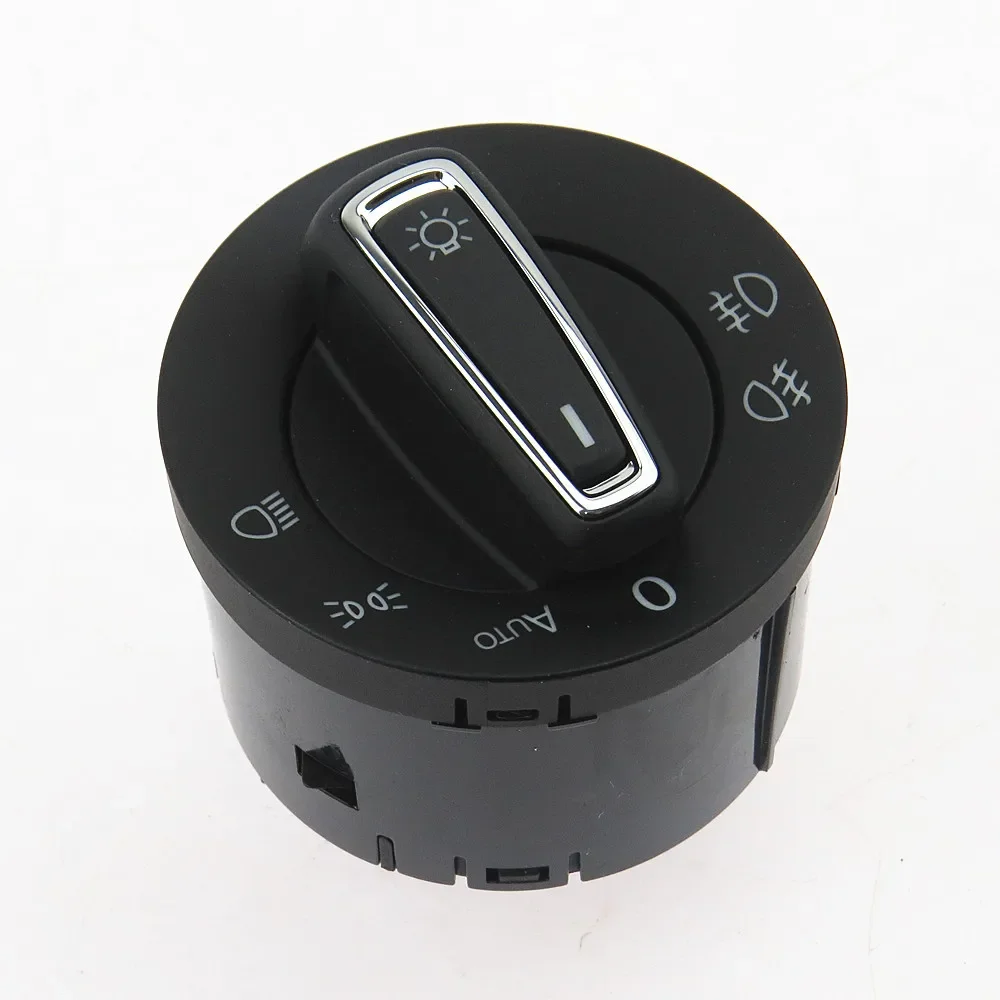 

SCJYRXS 10 Pin Chrome Auto Headlight Switch Button 5GG 941 431D For VW Golf MK7 2013-2015 5GG941431D