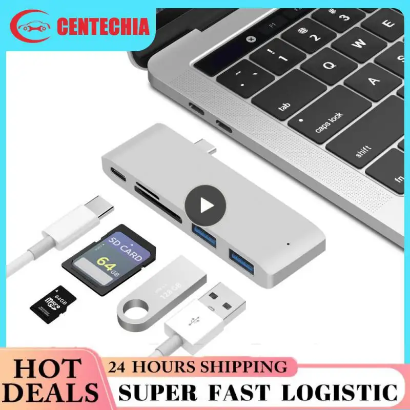 3.1 Type-C Hub To Adapter 4K Thunderbolt 3 Usb C Hub Tf Sd Card Reader Slot Pd Per Macbook 16 14 Air 13 M1 Chip