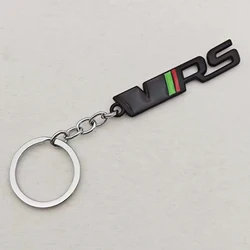 Sleek 3D Metal Logo Keychain (Grey Black)