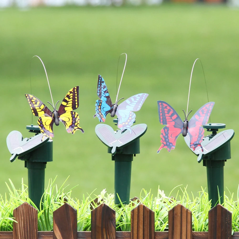 Solar Flying Humming Bird Indoor Outdoor Dancing Fluttering Butterflies Waterproof Creative Craft Atmosphere for Home Walkways