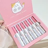 New 6Pcs Lipstick Lip Glaze Sets Long Lasting Moisturizing Lip Makeup Matte Velvet Waterproof Non-stick Cup Lip Gloss Cosmetics 1