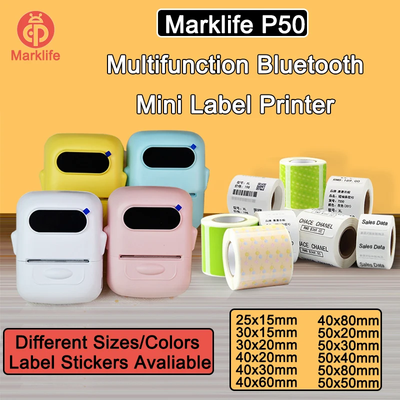 Makrlife P50 Mini fabricant d'étiquettes thermiques portable