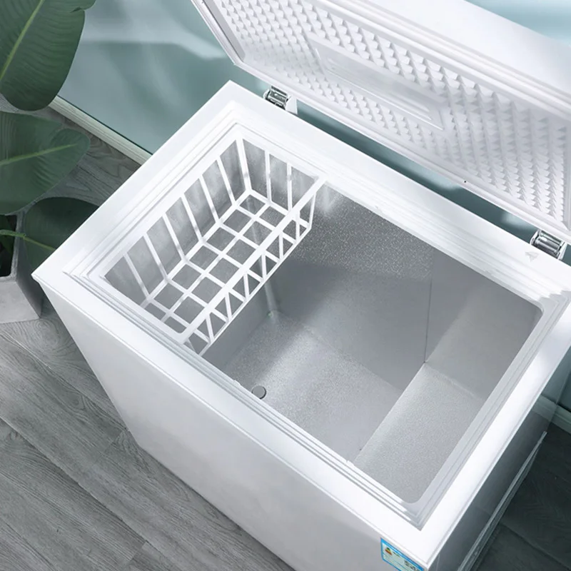58L/72L Small Freezer, Energy Saving Chest Deep Freezer with 6 Level Adjustable Thermostat, Top Opening Compact Freezer