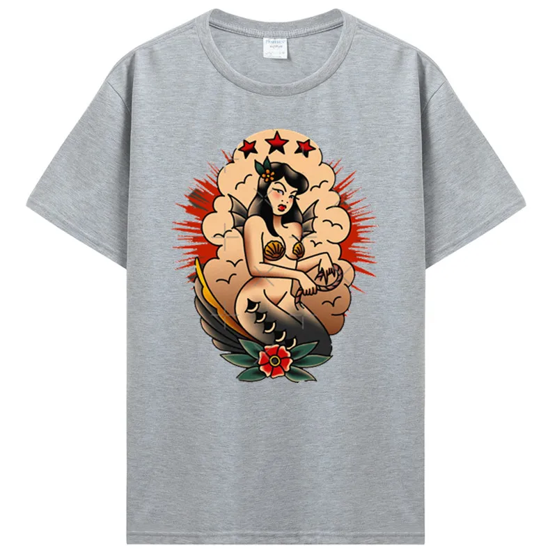 Verkauf Männer T Shirt Mode T-shirt Sommer Baumwolle Tops Pin Up Girl Hot Rod Rockabilly Tattoo Musik Garage Oldschool V8 USA_voghion.com