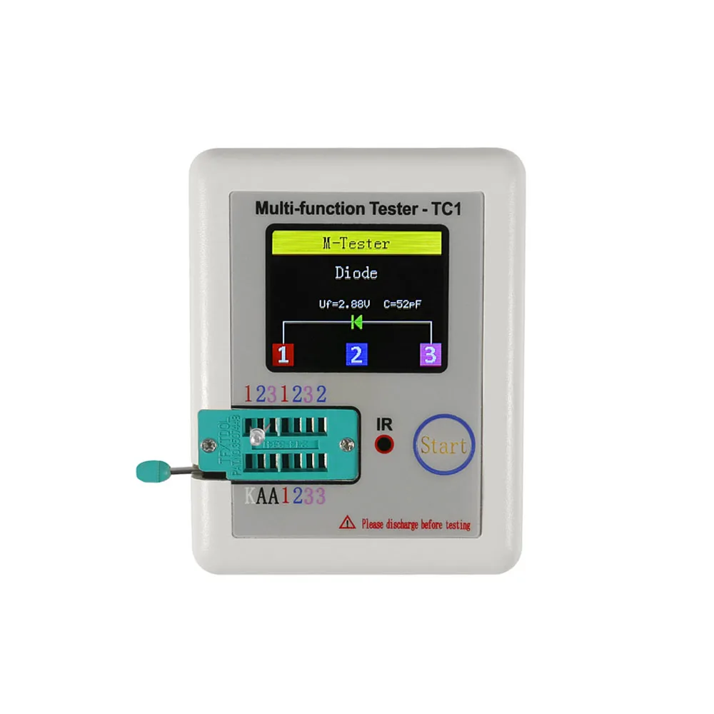 Multimeter For Diode Triode Capacitor Resistor LCR-TC1 Colorful Display Multi-functional 1.8'' TFT Backlight Transistor Tester