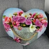 Custom Dahlia Fower Pillowcase Heart Shape Zipper Pillow Cover Home Office Wedding Decorative Gift Size 41x36cm,47x42cm 1007 3