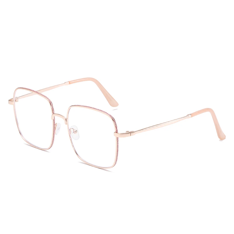 Diopter 0 -0.5 -1.0 To -6.0 Big Frame Square Minus Glasses With Prescription Women Men Metal Full Frame Nearsighted Eyeglasses 3