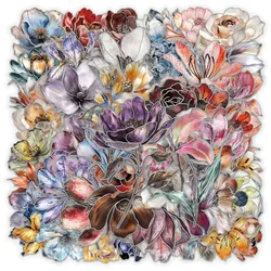 Elegant Silver Flower - Silver Plated Decorative Stickers (50PCS)
