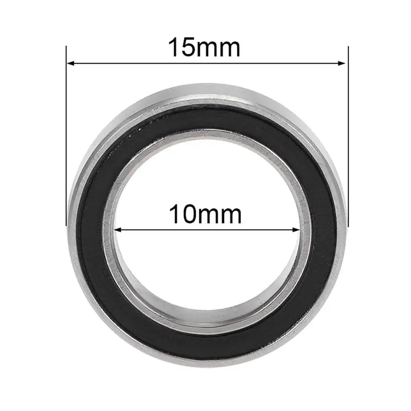 【특별 상품】40PCS 6700-2RS 고품질 6700 2RS 10X15x4mm 미니어처 씰 깊은 홈 볼 베어링, 검정색