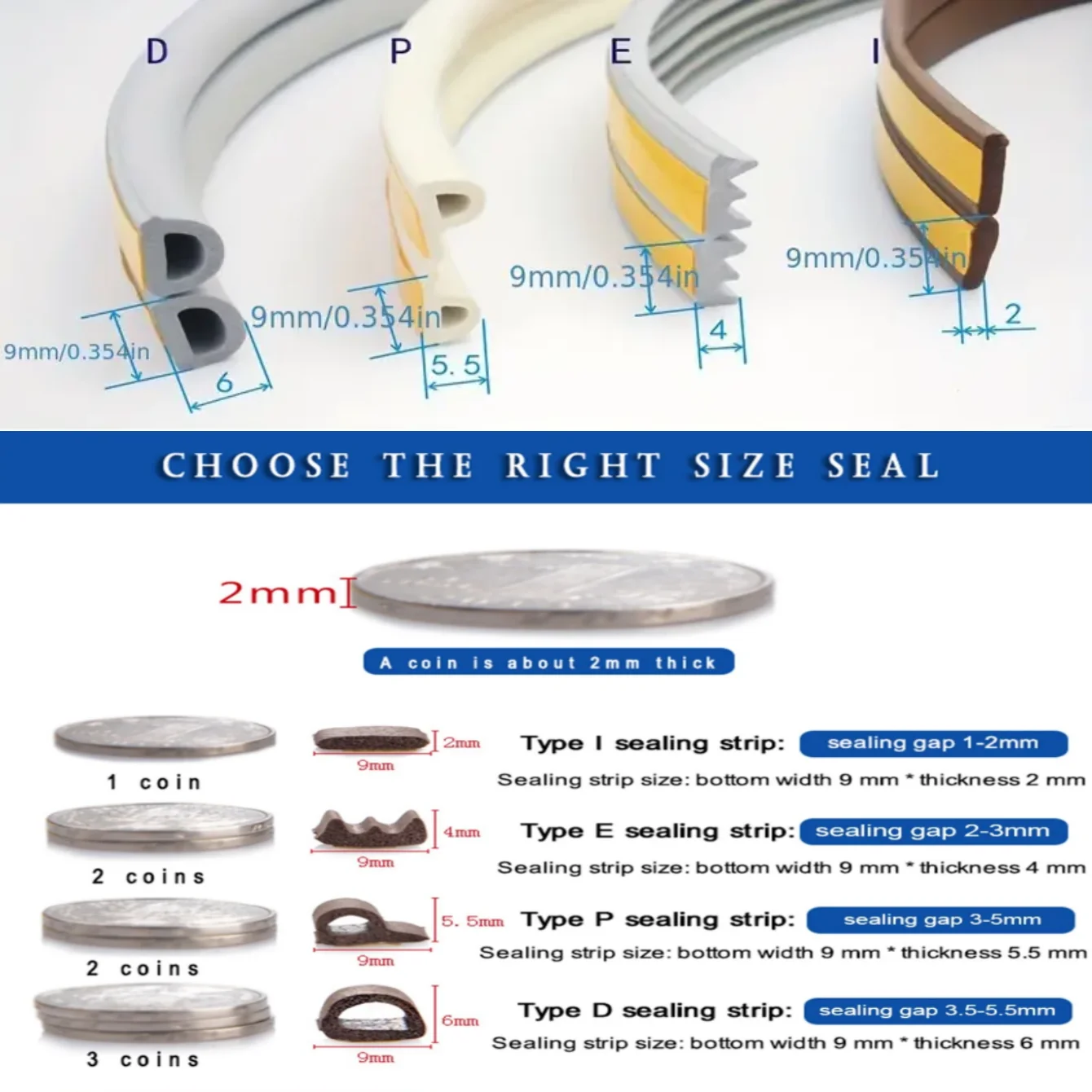 Indoor window seal strip Self Adhesive Foam Window Seal Strip For Doors And Windows Weatherstrip Gap Blocker 1 Roll