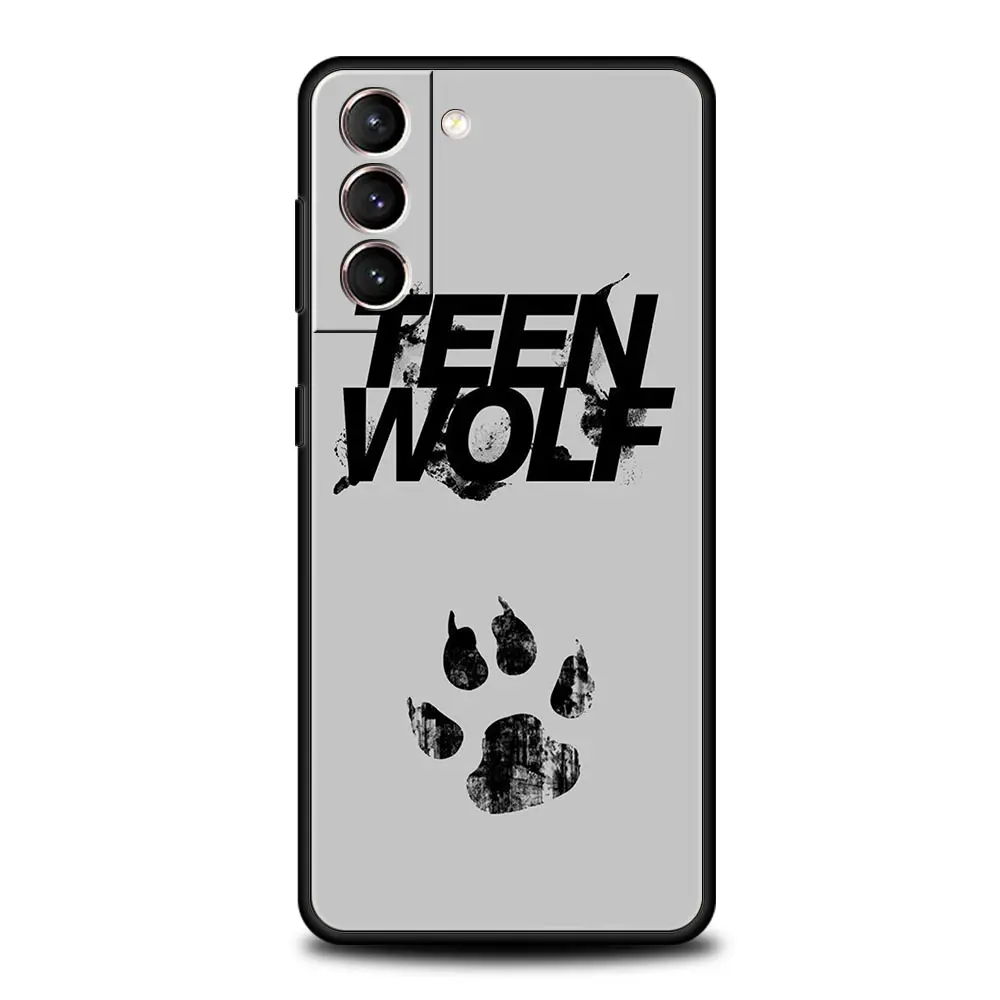 Wolf Design Soft Black Phone Case