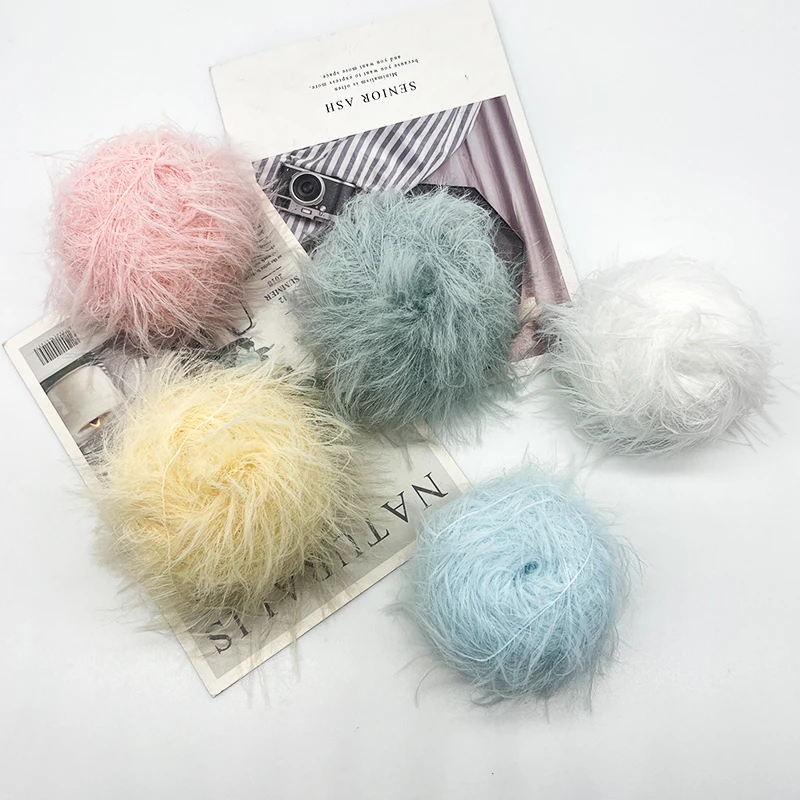YOMDID 50g/pc Long Plush Yarn Faux Fur Thread Handcraft DIY Sweater Scarf Hat Glove Knitting Yarn Handmade Decor Crochet Yarn 2